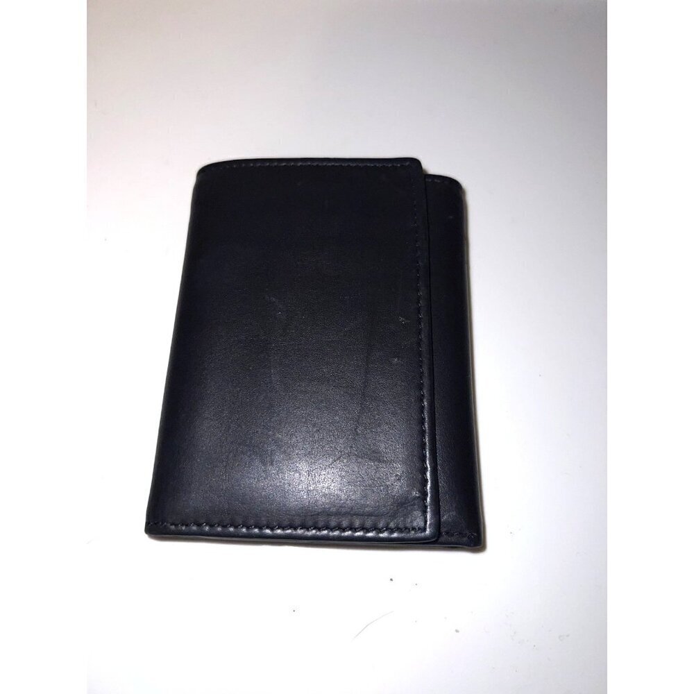 DOPP Trifold Black Leather Wallet